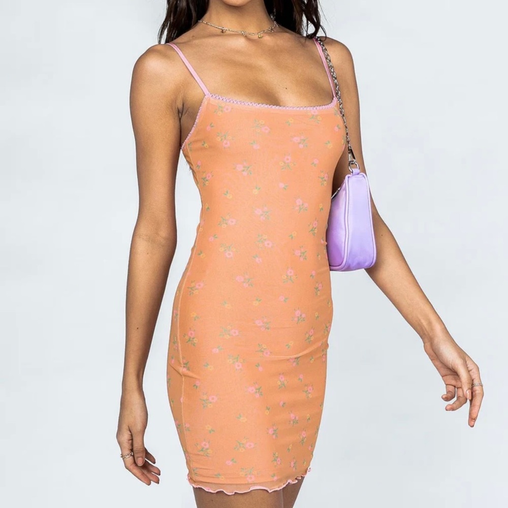 Princess Polly Curtis Mini Dress Orange XS never worn